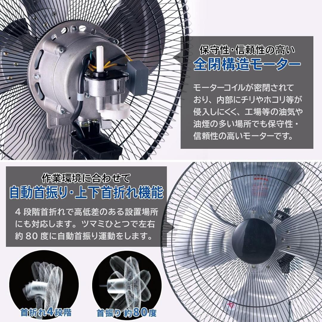 山善 業務用扇風機 全閉式 45㎝ 3段階 業務用 扇風機 HSE-Y45CA