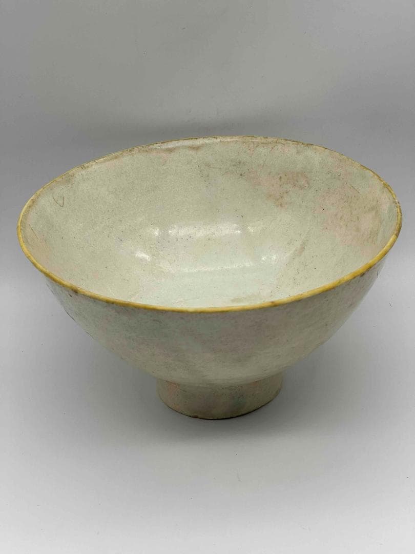 宋時代　定窯　白磁高足鉢　茶碗　景徳鎮　唐物　古賞物(C-74)