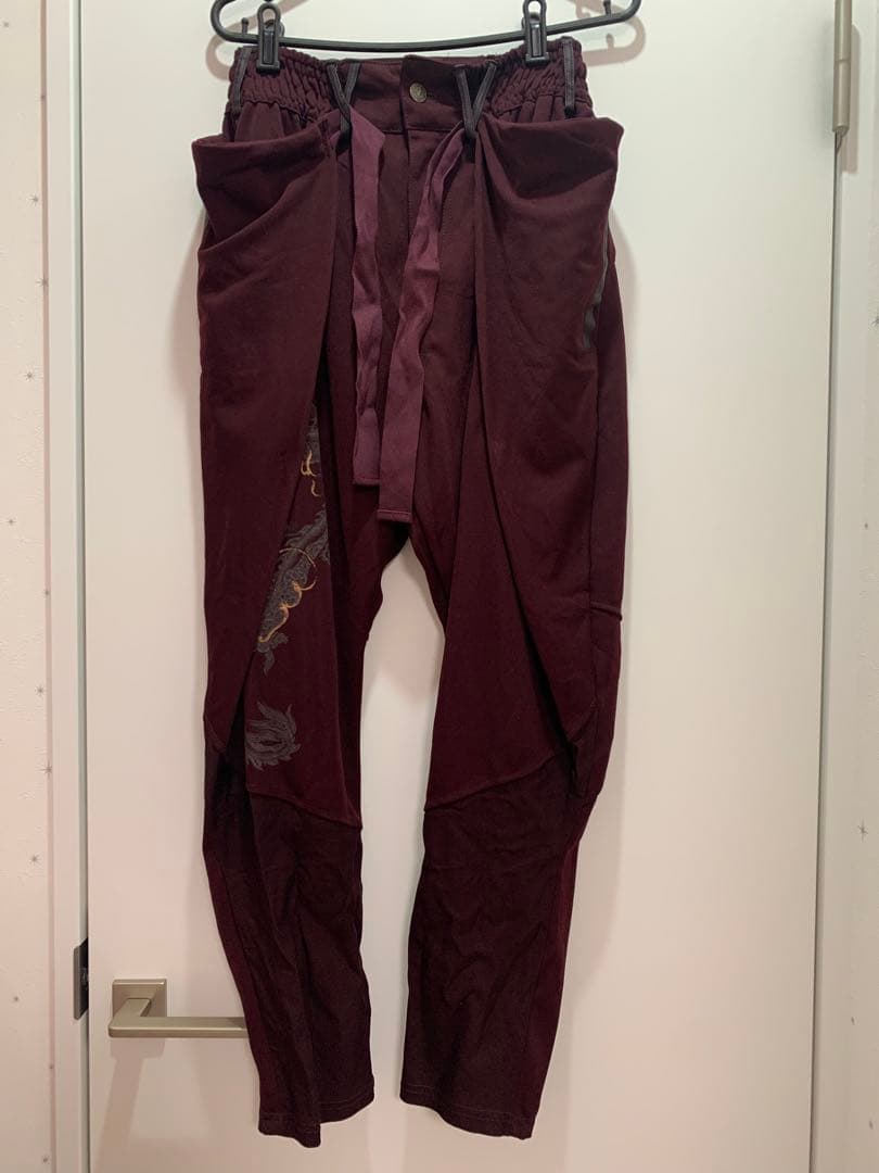 Ozz Conte サルエル　パンツ　龍柄　ボルドー　OzzOn 和装