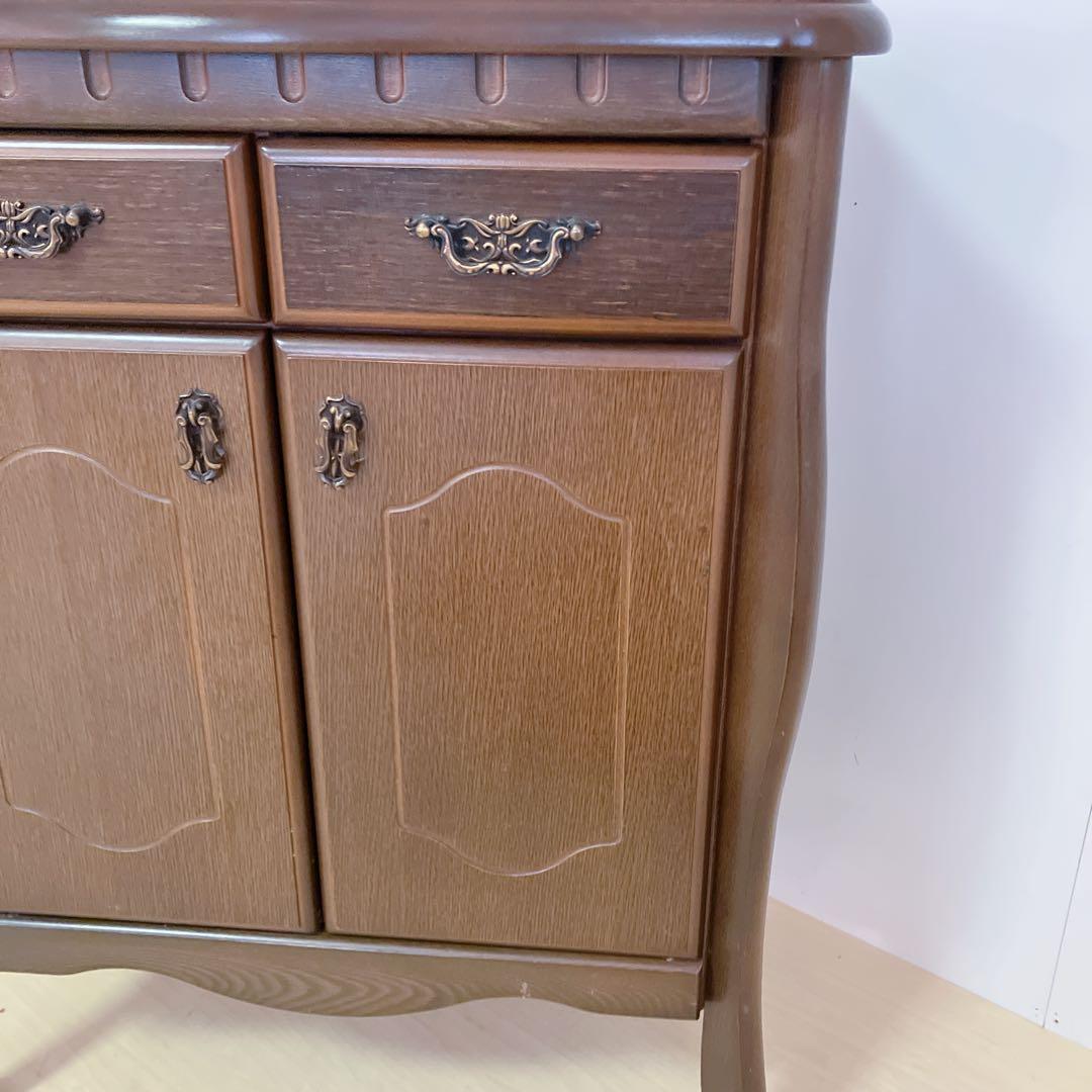 HIKARI アンティーク調　サイドキャビネット　サイドチェスト　電話台