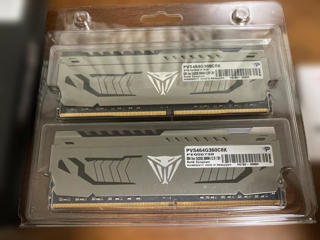 DDR4　3600MHz　64GB(32GBx2)　Viper Steel