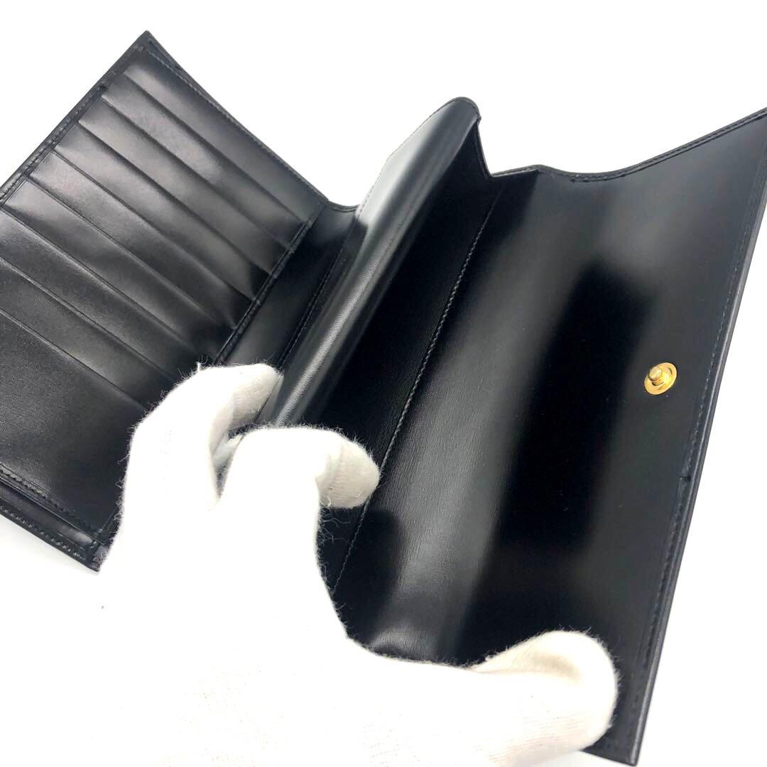 未使用✨カルティエ レザー　3つ折り長財布 パンテール ボックスカーフ ブラック