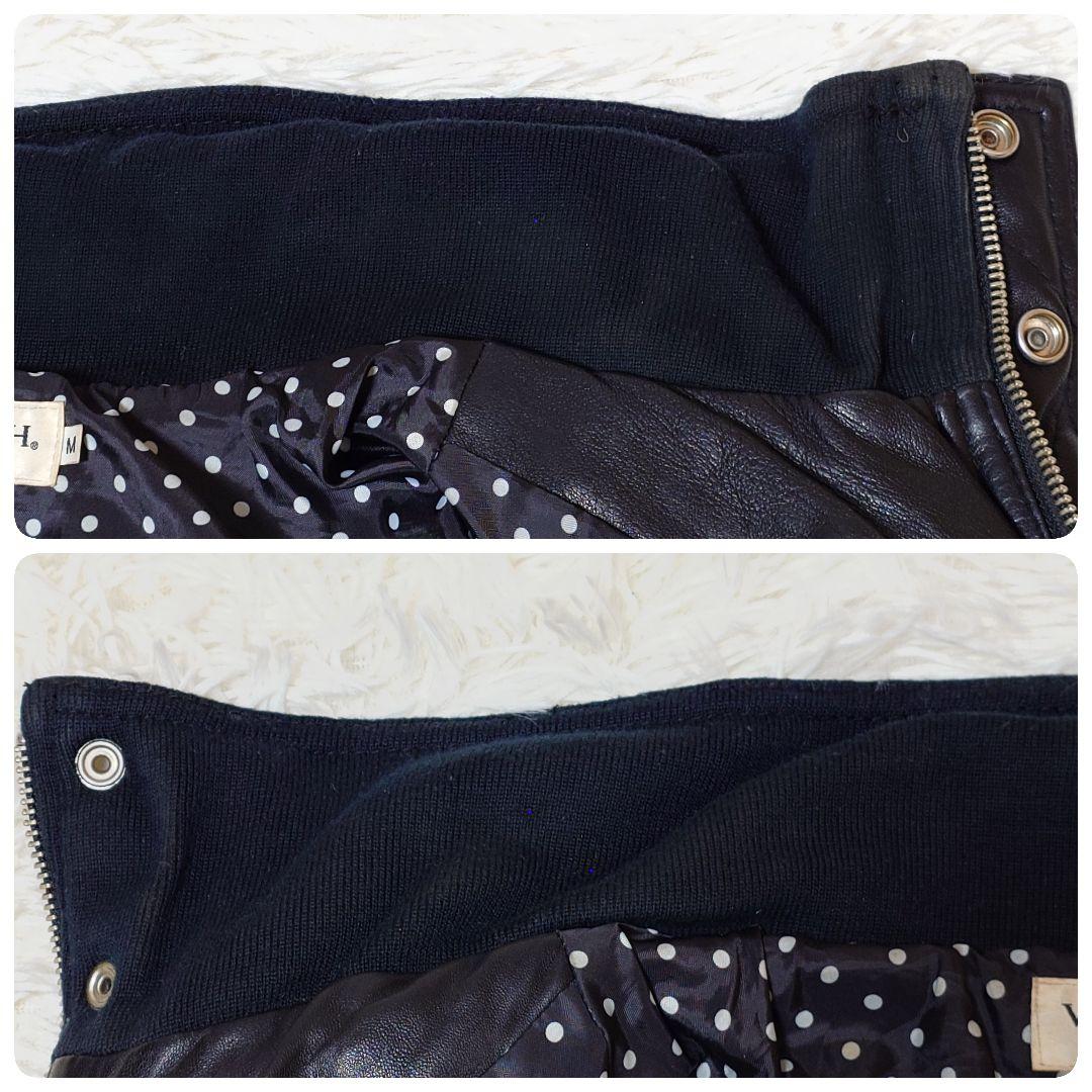 希少 ヴァンキッシュ【M】羊革 キルティングレザージャケット 黒 ☆美品☆