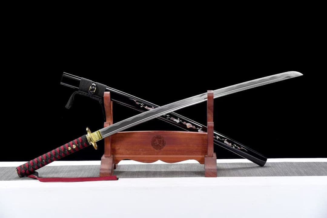 【黒魂の侍】古兵器 刀装具 日本刀　模造刀 居合刀 武士道 鑑賞用 美術刀