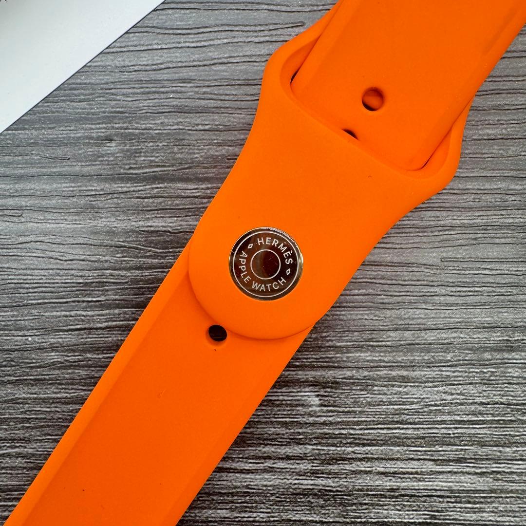 値下げ済み2818 Apple Watch エルメス　オレンジ　スポーツバンド