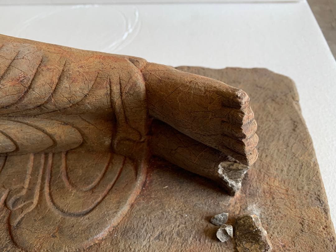 北魏時代 青石睡仏 青石細密彫 仏像 仏師手作り品 某寺院所蔵