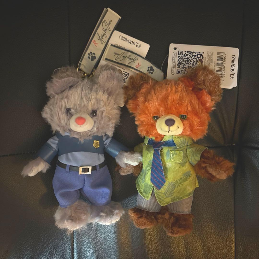 ユニベアシティ ズートピア ニック ジュディ ぬいぐるみキーホルダー ディズニー