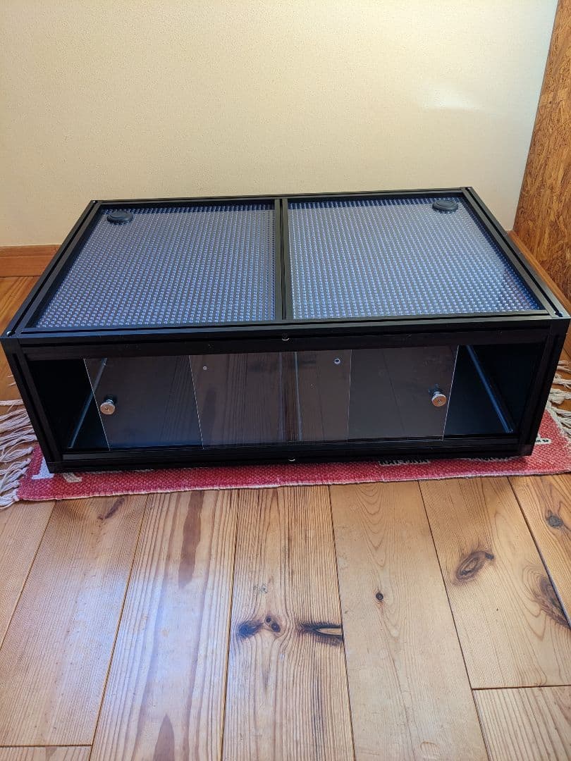 黒✡爬虫類　飼育ケージ 約60cm x 40cm x 21cm