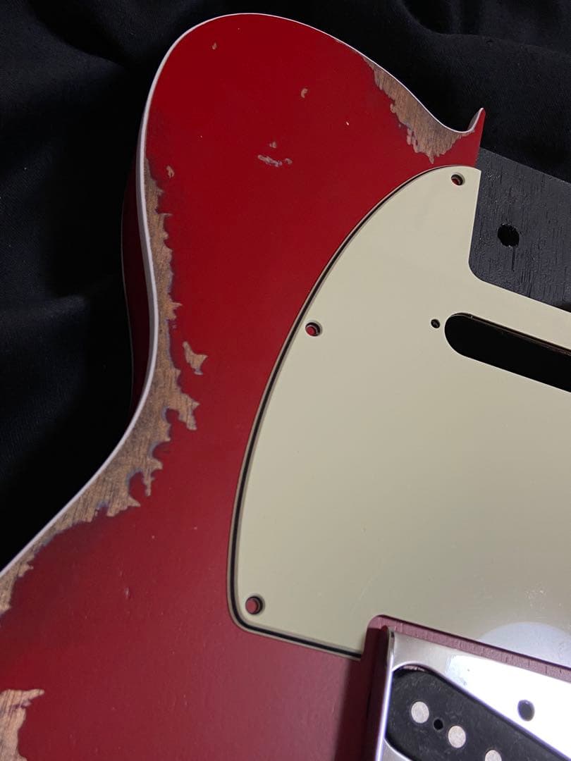 テレキャスターNo71エイジドレリック　ダブルバインディングフェスタレッドボディ