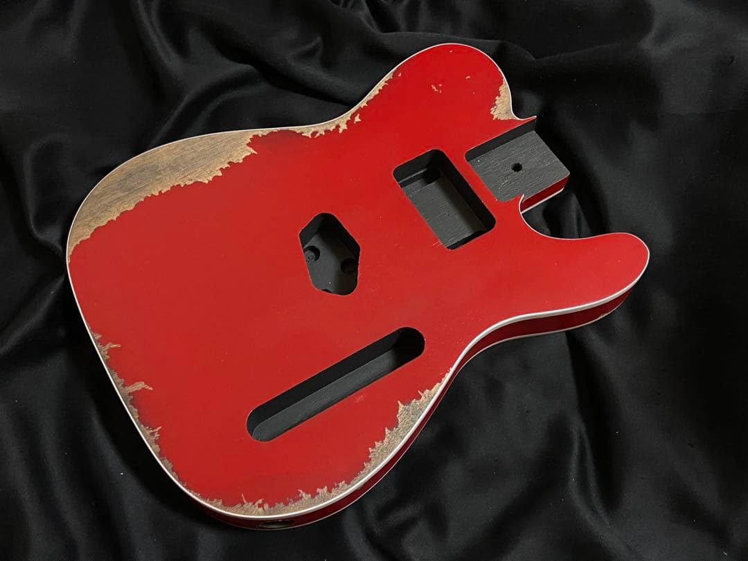 テレキャスターNo71エイジドレリック　ダブルバインディングフェスタレッドボディ