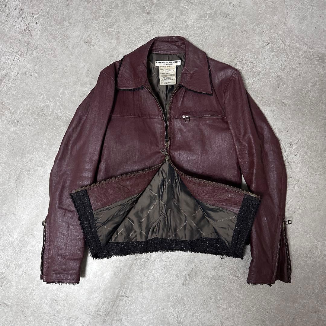 ジャケット・アウター 00s KATHARINE HAMNETT leather jacket
