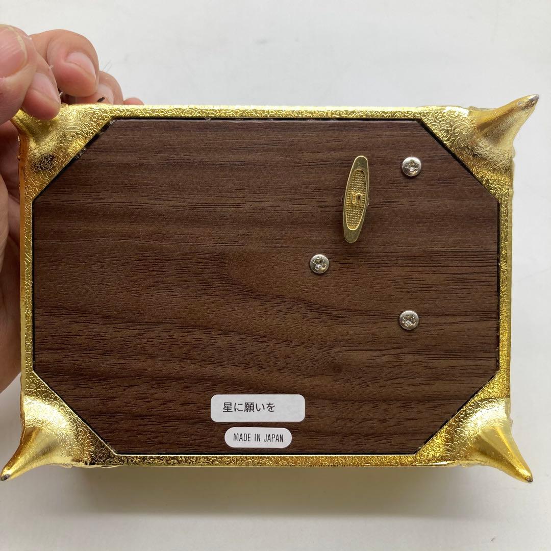 【美品】小樽　オルゴール堂　ジュエリーボックス　蝶々　星に願いを　バタフライ