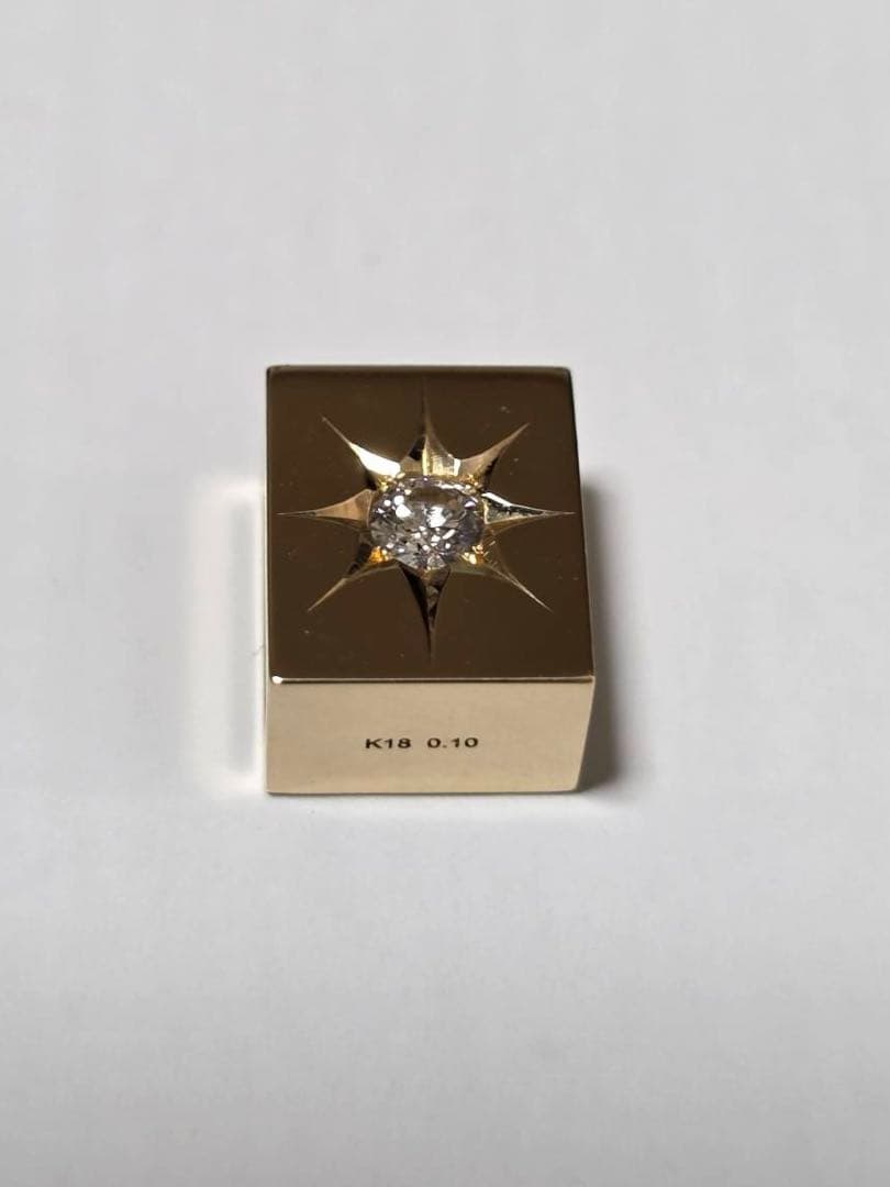 金 18k ペンダント ダイヤモンドトップ (ビーズ)