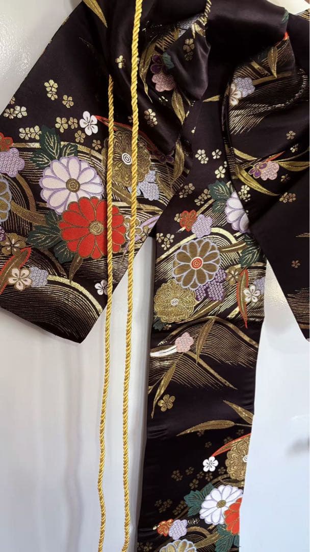 4️⃣着物 豪華 振袖 袋帯 作り帯 巾着バッグ 3点セット