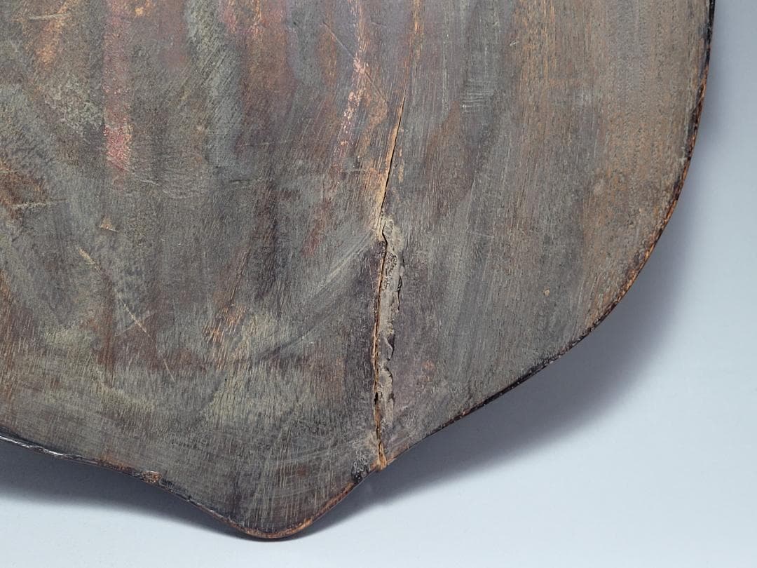 唐木製 寿山石 象嵌 女人図 木板 高さ約30.3cm