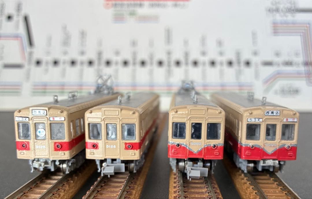 管理番号1706 都営5000形 Nゲージ 未塗装キット素人組立品4両