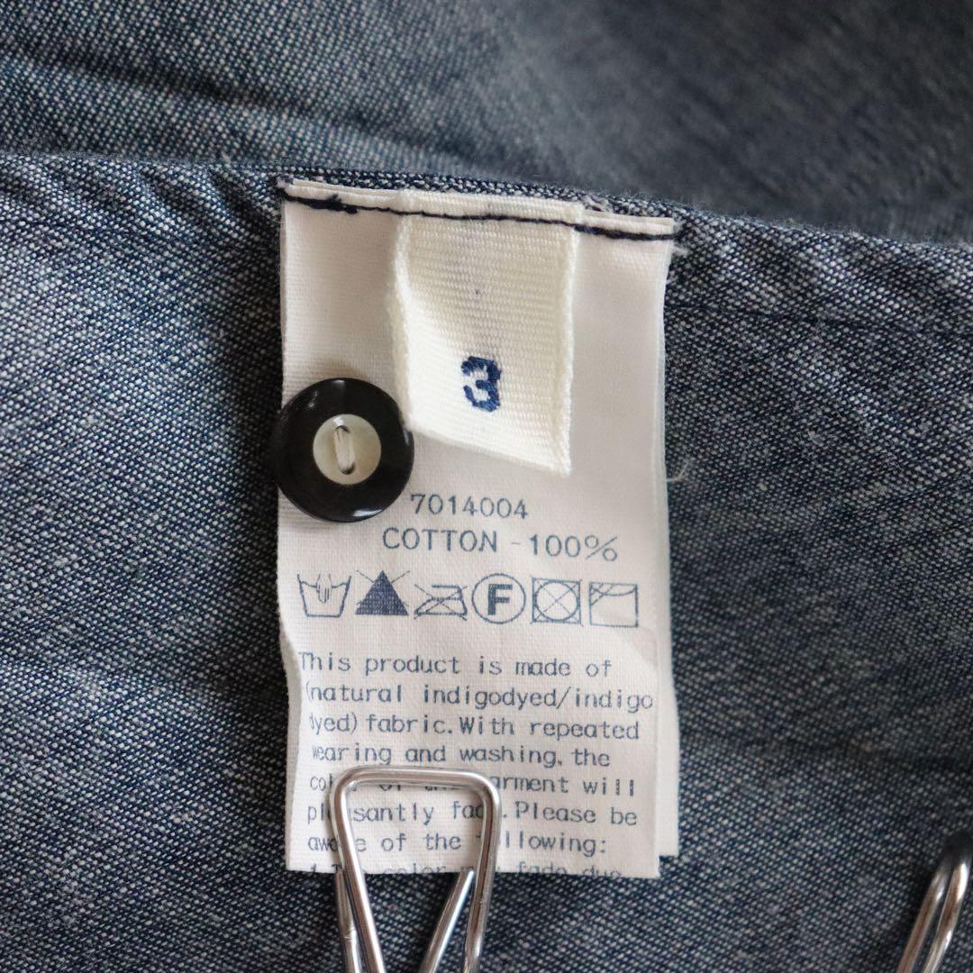 5046【極美品】45R モンプチデニムプリーツスカート デニム フレアスカート