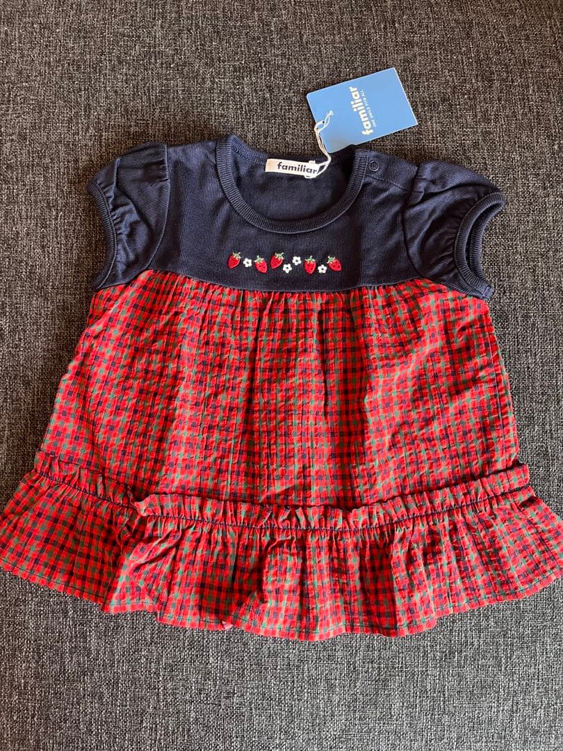 【新品未使用】familiar チュニック&ブルマ 80cm