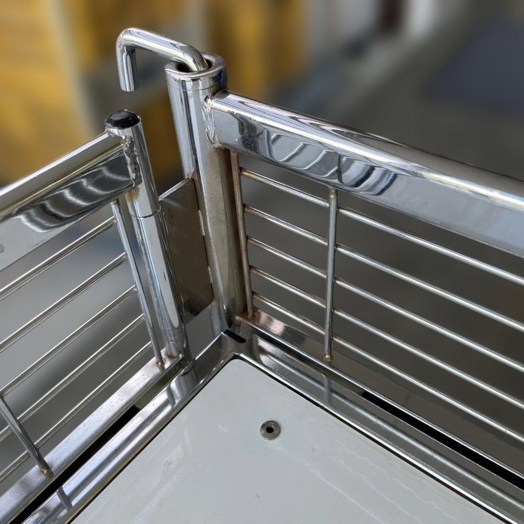 中折れ式ワゴン アイボリー 店舗用品　陳列什器　セールワゴン