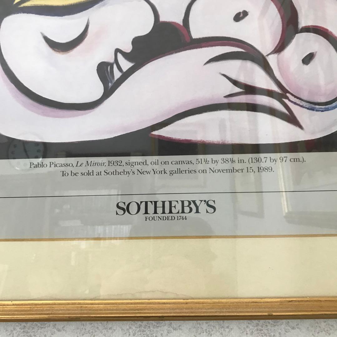 ピカソ サザビーズ1989年オークションボスター 額装品