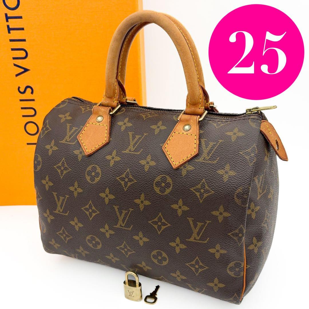 【超美品】ルイヴィトン モノグラム スピーディ25 ハンドバッグ ブラウン