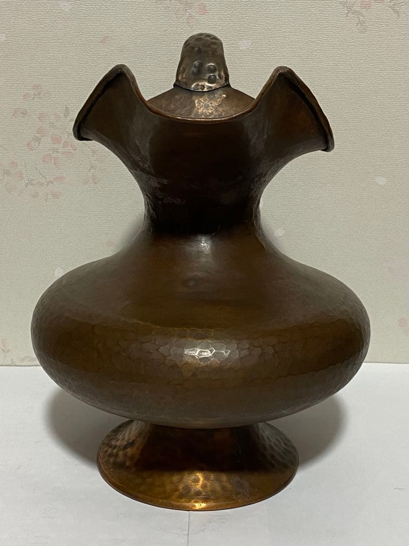 ♦鎚起銅器 ブロンズ 水差し 中東 ペルシャ〜西洋アンティーク 古美術品骨董品