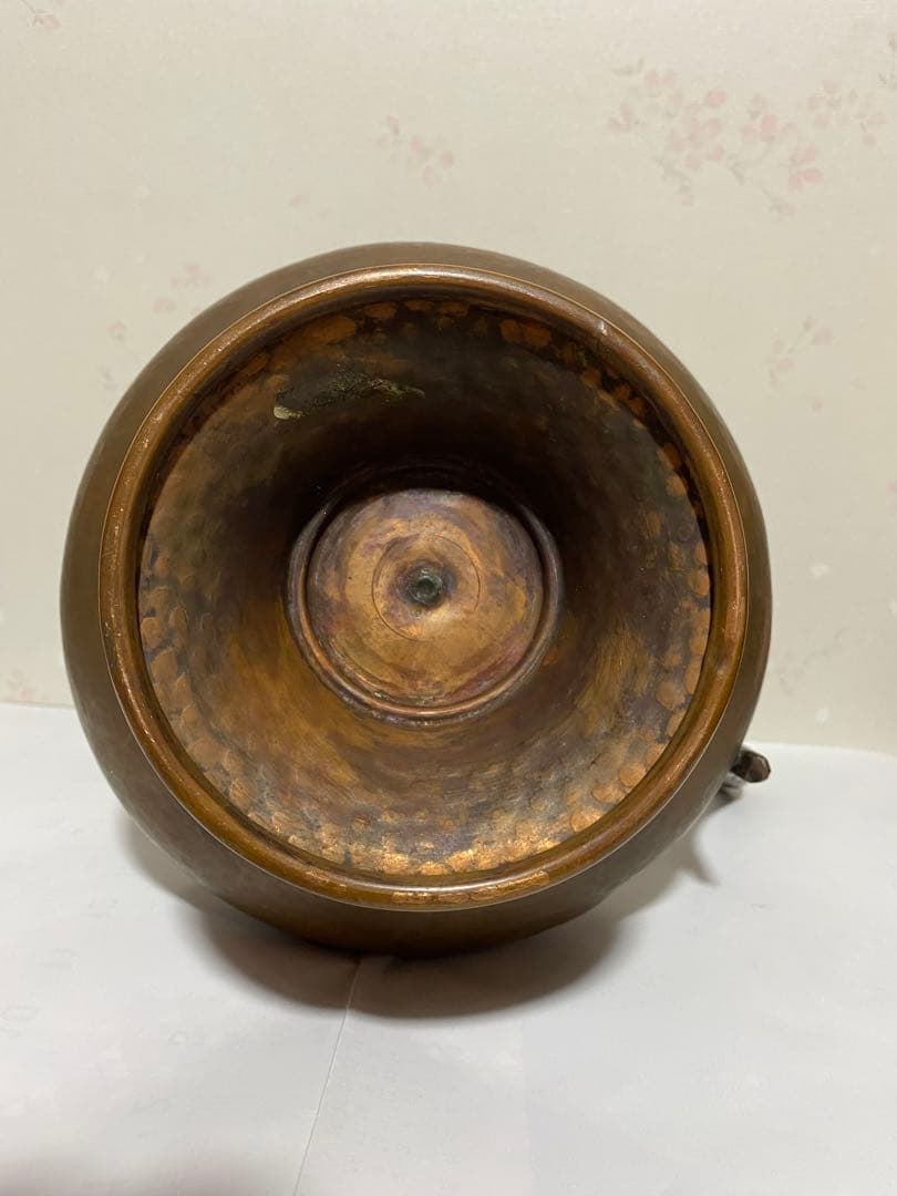 ♦鎚起銅器 ブロンズ 水差し 中東 ペルシャ〜西洋アンティーク 古美術品骨董品