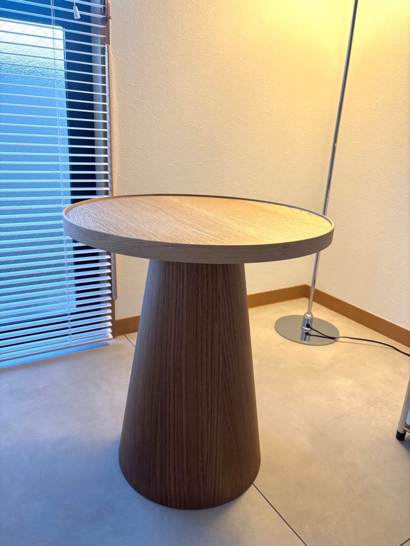 【期間限定値下げ】ナチュラルウッド 円形サイドテーブル