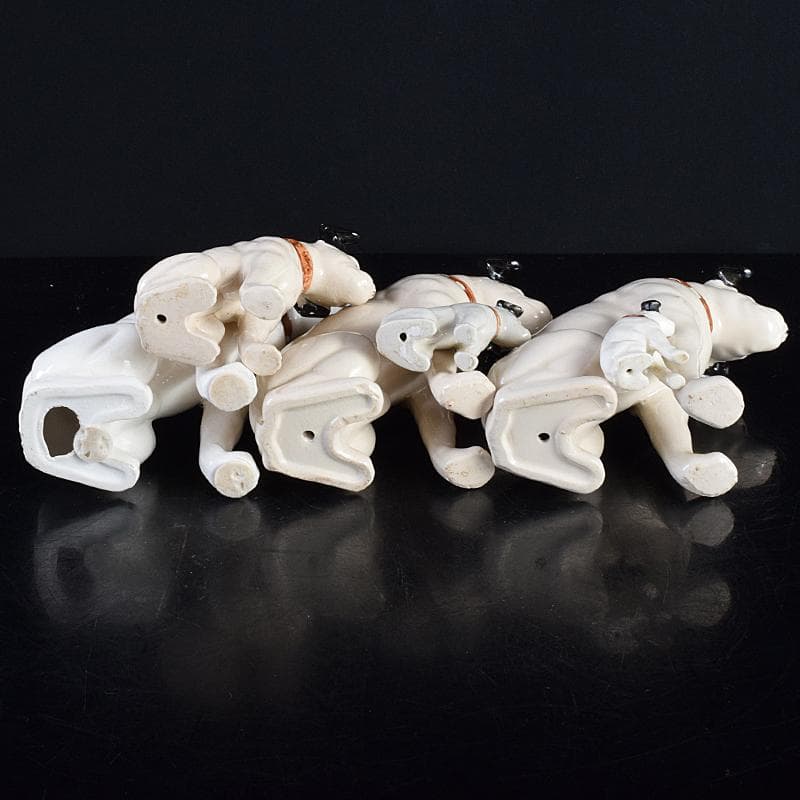 アンティーク　陶器製　ビクター犬　ニッパー君　大中小11点　M　R7698B