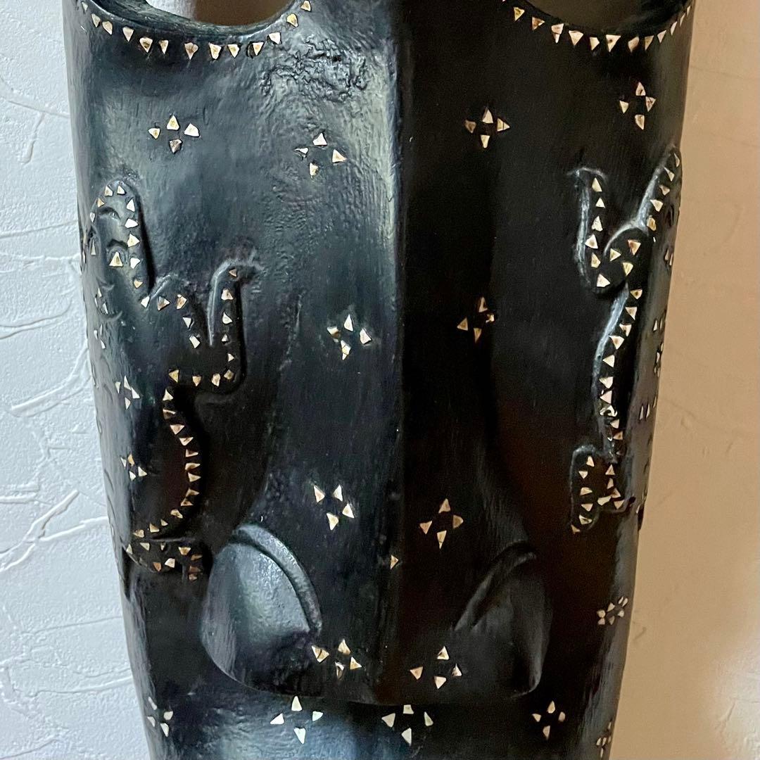 インテリアにインドネシア バリ島 細長いお面 約75cm エスニック