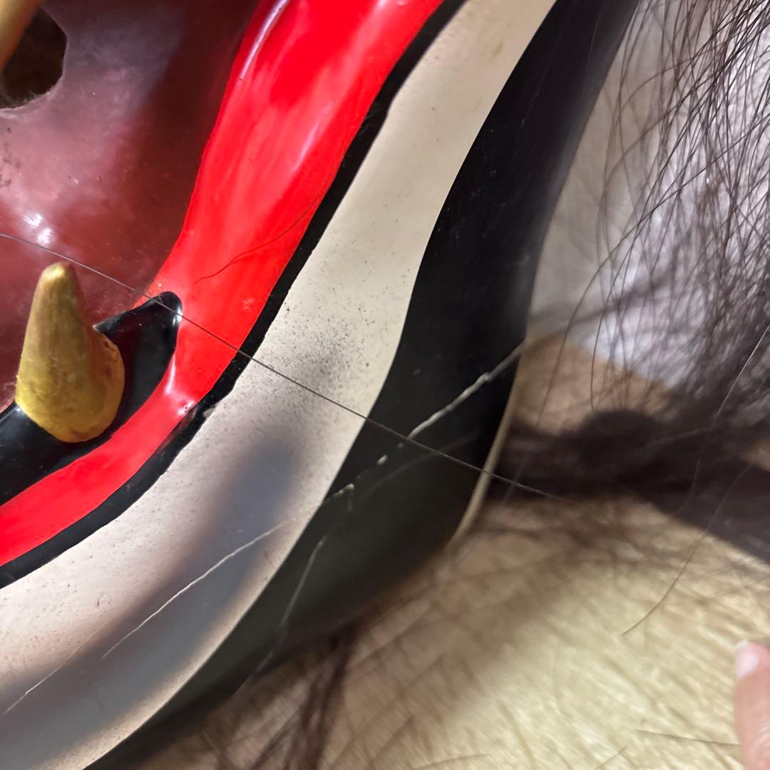 鬼のお面　厄除け　壁掛け　神楽面 魔除け　アンティーク