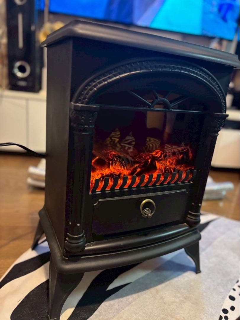 ヴィンテージスタイル 電気ヒーター 黒