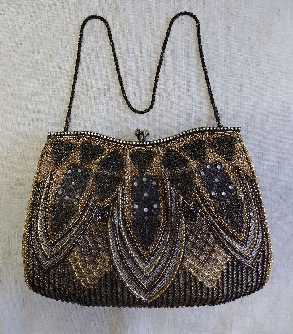 LUMYはしもと ビーズバッグ がま口