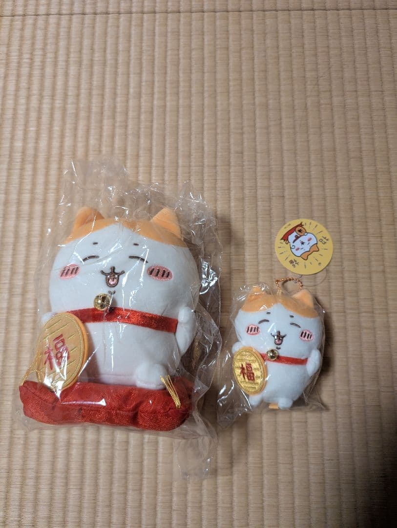 ハチワレ　招き猫　2点セット