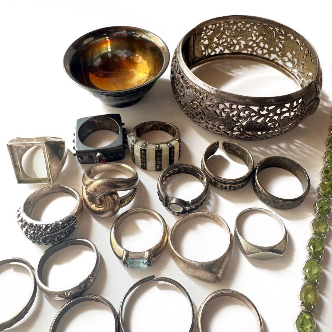 ゴ*ス様 遺品整理 SV シルバー アクセサリー ネックレス リング ブレス ま