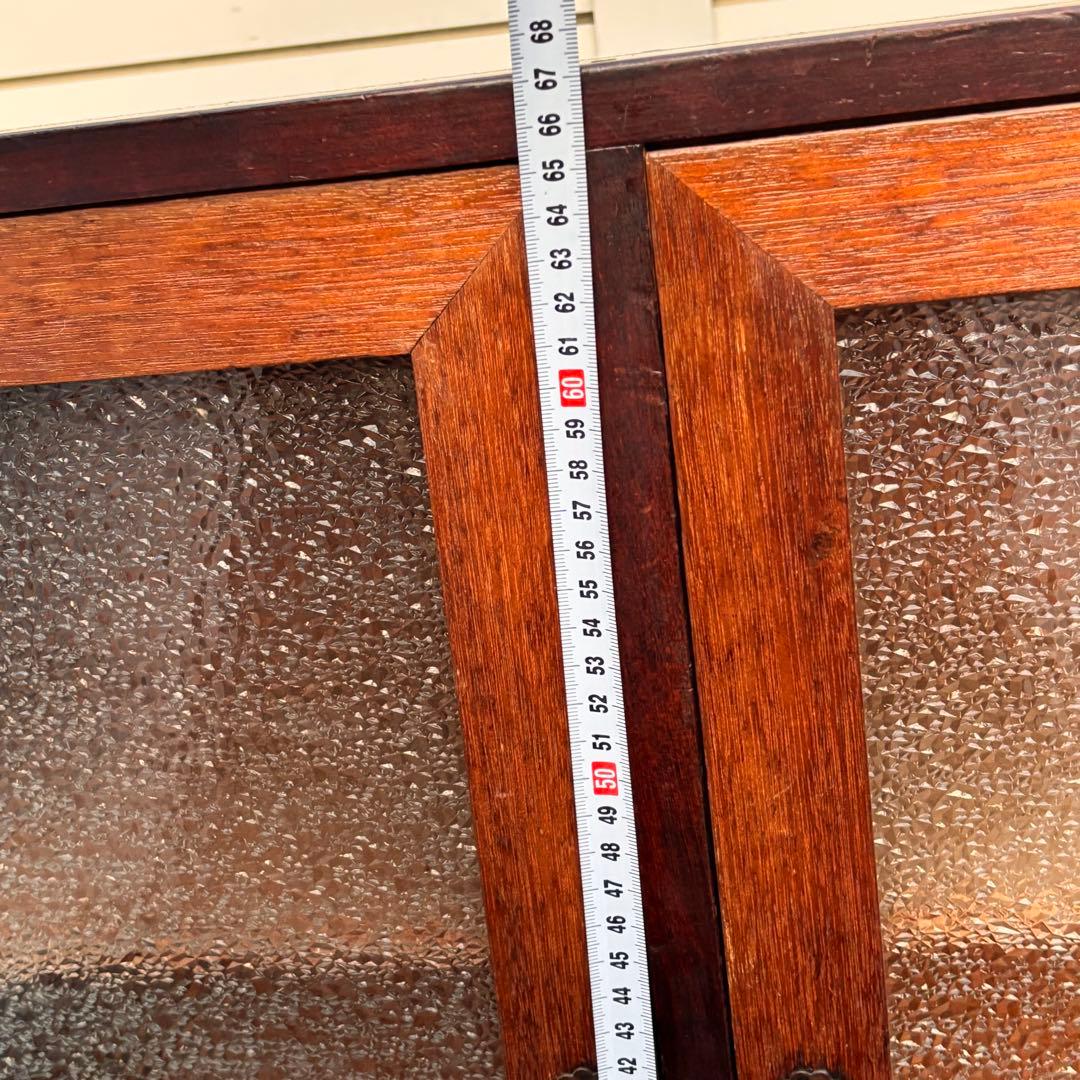 昭和レトロ■収納箪笥　ゆらゆらガラス