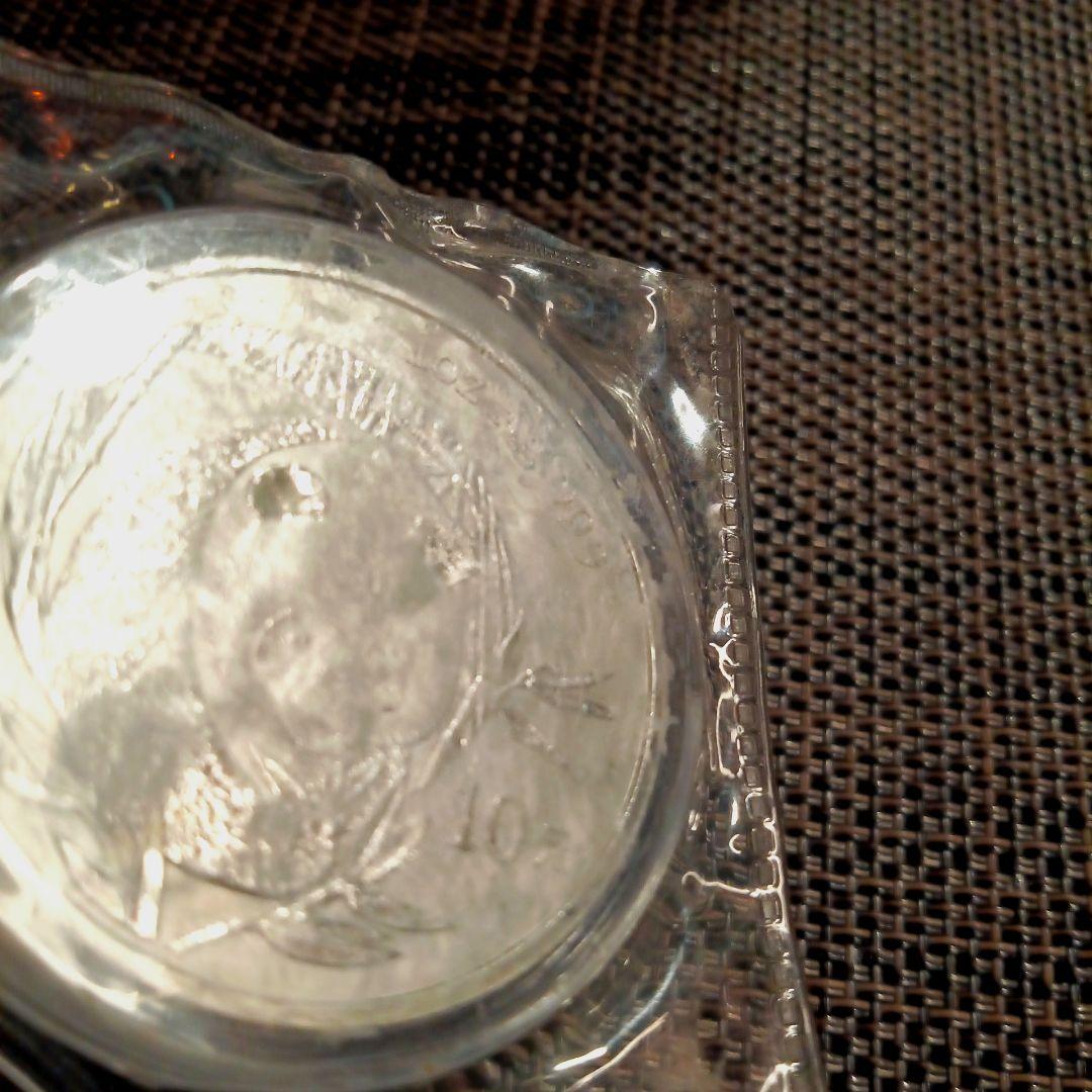 パンダデザイン 銀貨製 10元硬貨20年前封存品