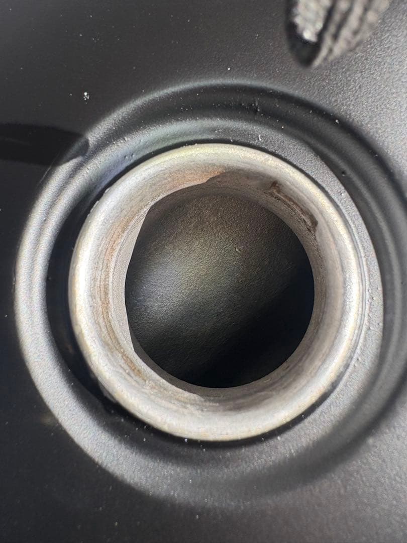 SR400 タンク 自家塗装（マットブラック&艶ありブラックステッカー）