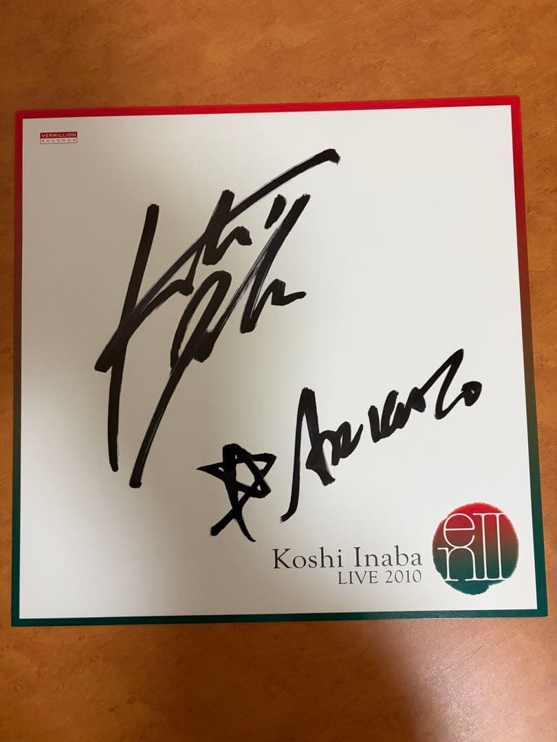Koshi Inaba サイン色紙 LIVE 2010 enⅡ