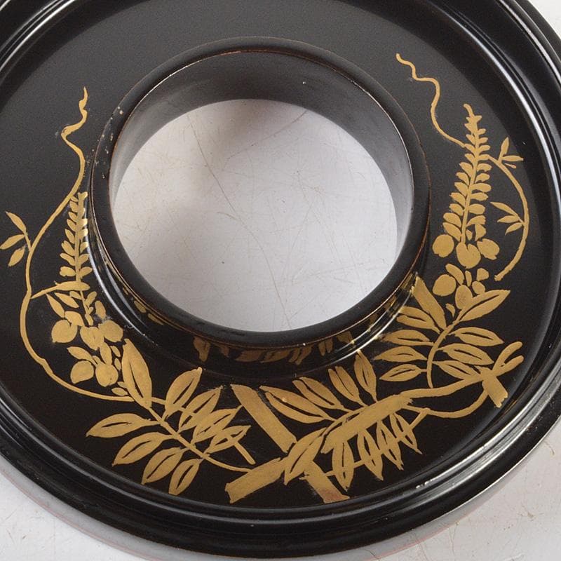 茶道具　中村湖彩作　玄々斎好写　藤蒔絵　掛絡香合　共箱　V　5914