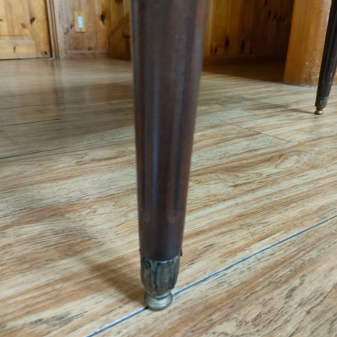 スペイン産大理石 丸型サイドテーブル 華麗 真鍮装飾 アンティーク ヴィンテージ