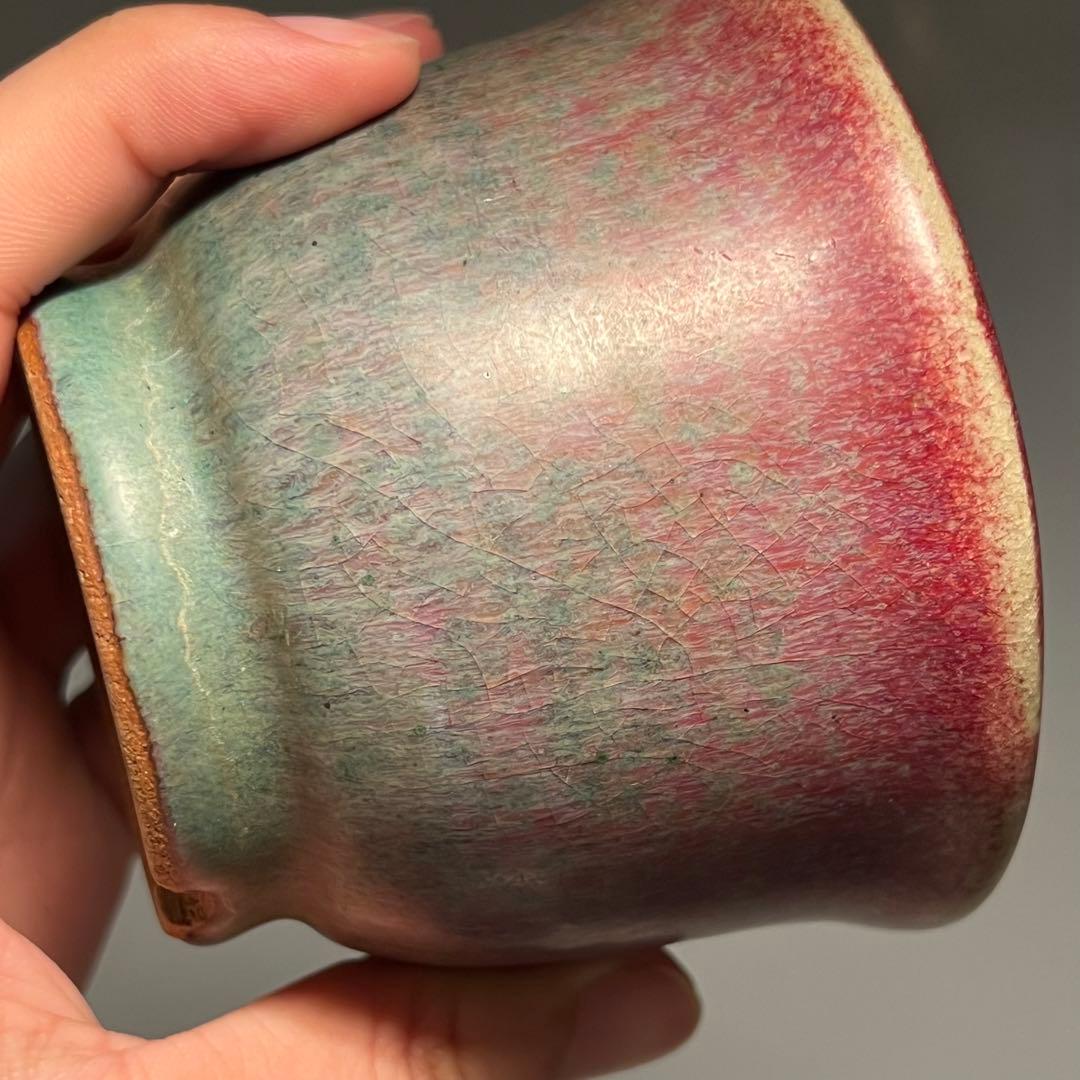 668.紫辰砂丸鉢 盆栽鉢 植木鉢 9.5*7.3cm