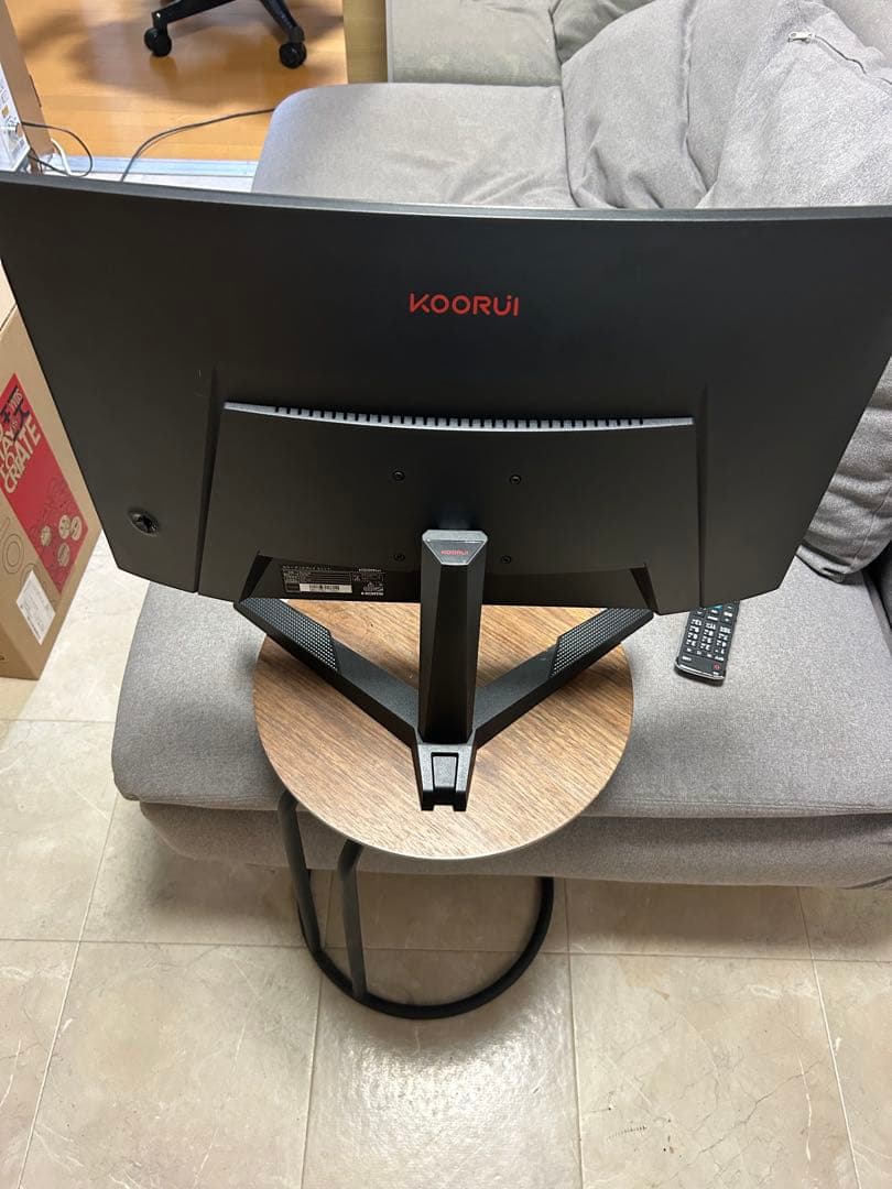 Koorui 湾曲ゲーミングモニター165hz本体美品 箱あり