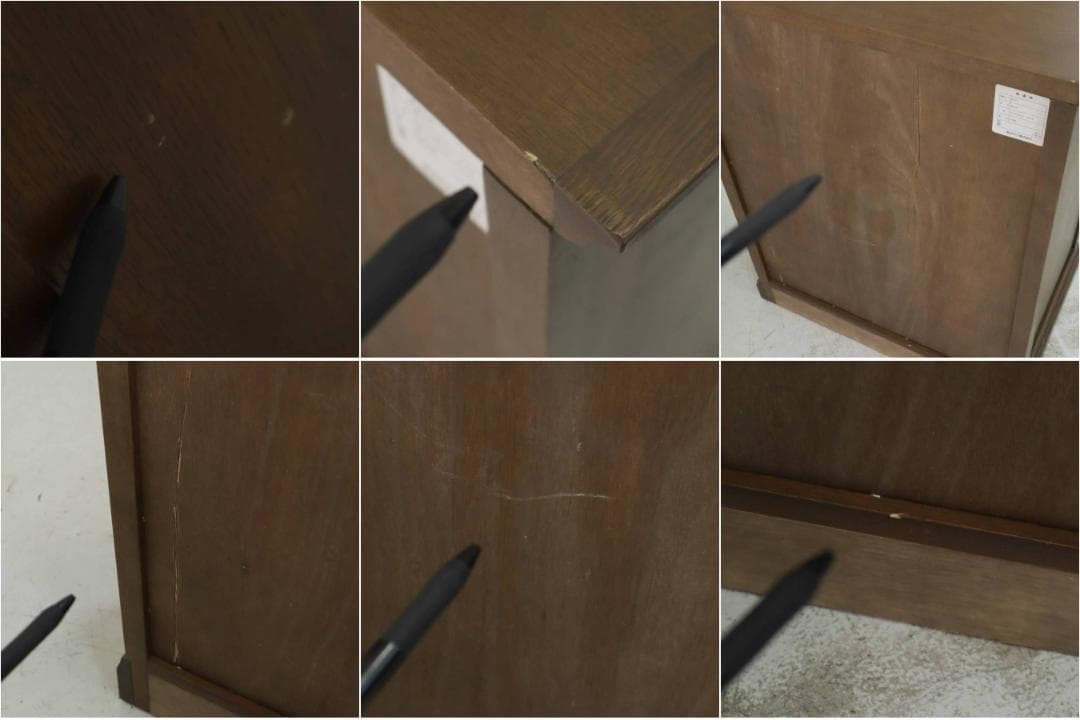 起立木工 ポルタ キャビネット 65B ナラ材無垢 電話台 FAX台 老舗高級