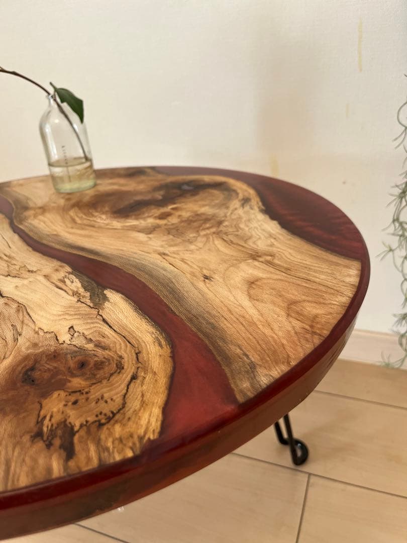 サイドテーブル　ローテーブル 折りたたみテーブル　レジンテーブル　エポキシ