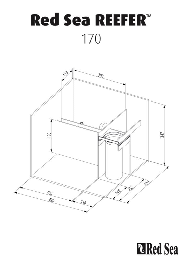 RedSea リーファー170 ガラス蓋付き