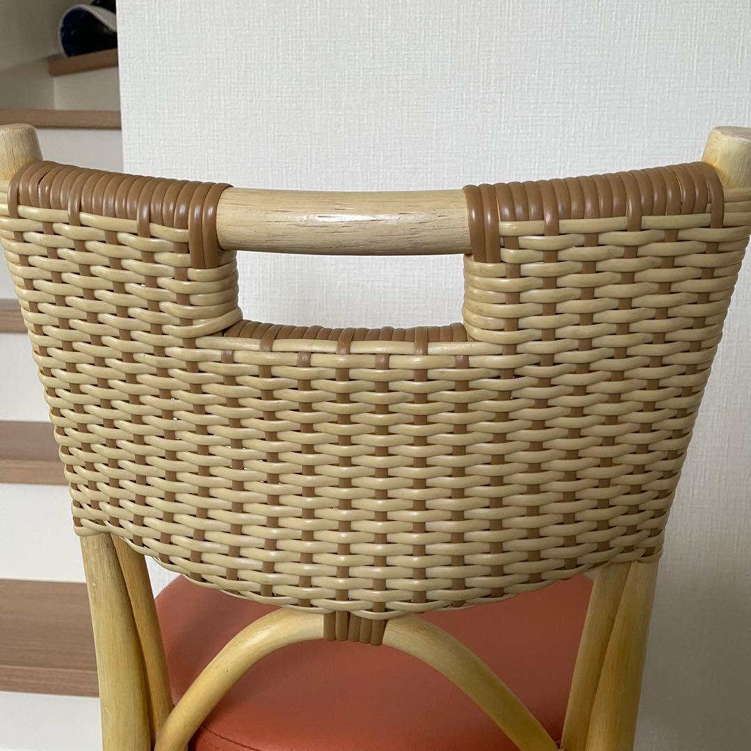 【美品】軽くて丈夫　ラタンチェア　　椅子　2脚セット