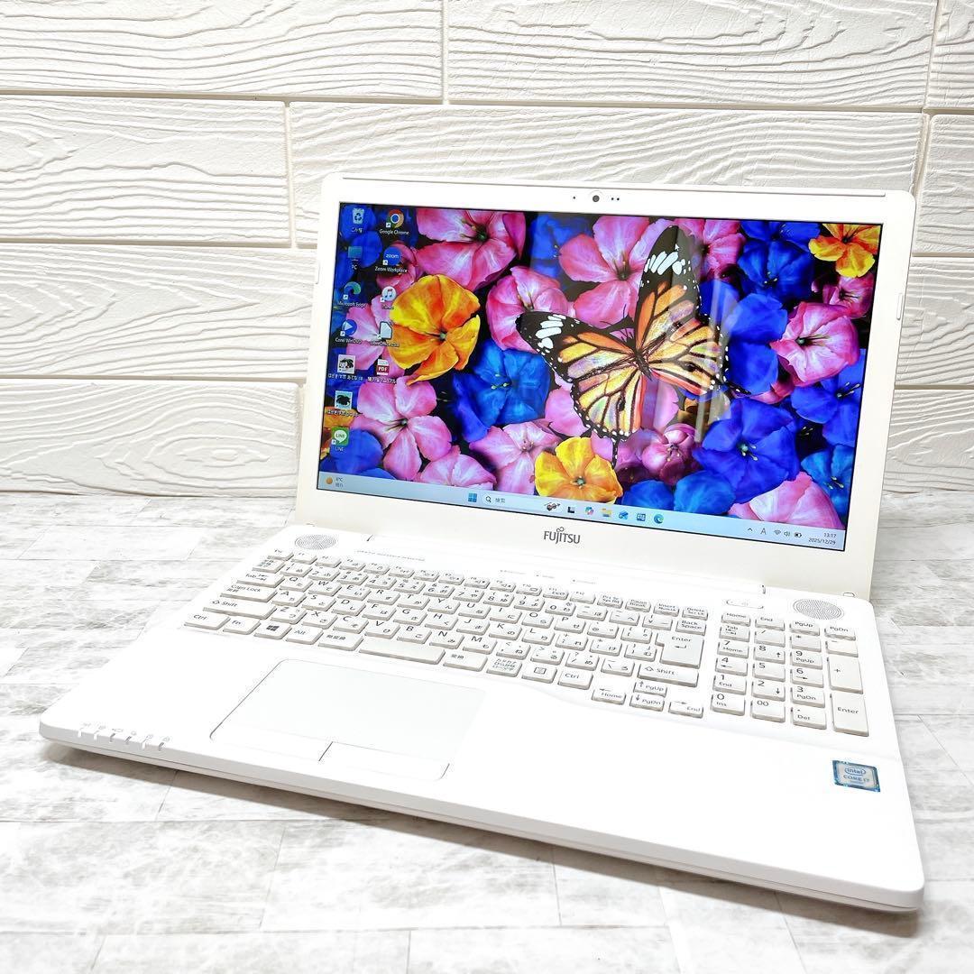 Core i7✨SSD 512GB 富士通 ノートパソコン DVD カメラ