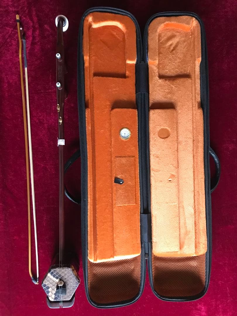 大特価・二胡★特選紫檀★本格錦蛇皮★古月琴坊・万其興製作★十年保証★一生の宝物