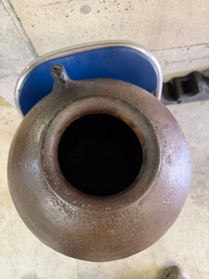 丹波焼　中型丸型壺　片口壺　アンティーク　最終価格